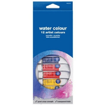 Trade Shop Traesio-set 12 Tubi Tubetti Acquerelli Acquerello Acrilici Pittura Colori 12ml -