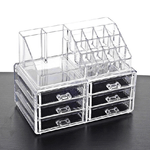 Trade Shop Traesio-organizzatore Cosmetici Make Up 6 Cassetti Espositore Organizer 16 Comparti -