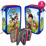 Trade Shop Traesio-astuccio Paw Patrol Pets 3 Zip Triplo Scomparto Accessoriato Scuola Bambini -