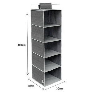 Cleafe-organizer Armadio Porta Tutto Pensile Tessuto Scarpe Borse 5 Piani 30x30x100cm -