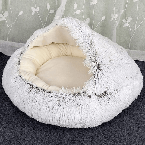 Trade Shop Traesio-sacco A Pelo Semi Chiuso Pelliccia Sintetica Morbido Per Gatti Cani Marrone 65cm -