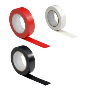 Trade Shop Traesio-kit 3 Rotoli Nastro Isolante Elettrico Nero Rosso Bianco Per Elettricista Pvc -