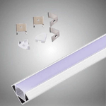 Trade Shop Traesio-profilo In Alluminio Da 2mt Angolare Copertura Opaca Per Strip Led Strisce Al-06 -