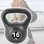 Trade Shop Traesio-manubrio Kettlebell Da 16 Kg Peso Con Maniglia Ginnastica Fitness Ergonomico -