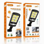 Trade Shop Traesio-2 Pz Faro Lampione Stradale Con Pannello Solare Fotovoltaico 160 Led Cob Sensore -