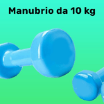 Trade Shop Traesio-manubrio Singolo 10 Kg In Vinile Allenamento Esercizi Casa Palestra Workout Fit -