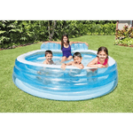 Trade Shop Traesio-piscina Family Con Poltrona Swim Center Gonfiabile 229x218x79cm A 3 Anelli 57190 -