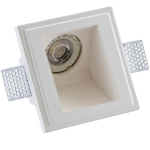 Trade Shop Traesio-porta Faretto Gesso Incasso Scomparsa 12x12cm Quadrato Led Luci Controsoffitto -