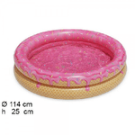 Trade Shop Traesio-piscina Rotonda Gonfiabile Fuoriterra Gelato Bambini Giardino Con 2 Anelli 114cm -