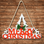 Trade Shop Traesio-appendino In Legno Per Albero Merry Christmas In 3 Colori Decorazioni Natalizie -