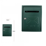 Trade Shop Traesio-cassetta Della Posta Postale Box Lettere In Metallo Esterno Verde 26x20cm 64915 -