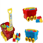 Trade Shop Traesio-carretto Carriola Carro Costruzioni Mattoncini 34x26x20cm Gioco Bambini 10mesi+ -