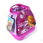 Trade Shop Traesio-cestino Pranzo Zainetto Porta Merenda Hanna Montana 20x13x19cm Fuxia E Lilla -