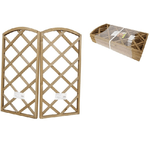 Trade Shop Traesio-pannello Traliccio Recinzione In Legno Naturale 60 X 30 Cm Rampicanti Giardino -