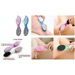 Trade Shop Traesio-spazzola 4 Step Paddle Pedicure Pietra Pomice Lima Raschietto Rimuovi Callo Scrub -