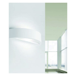 Trade Shop Traesio-applique Muro Moderno In Gesso Mezzaluna Slim 1xr7s Lampada Verniciabile Gs-e62 -
