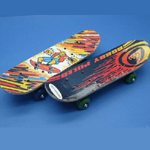 Trade Shop Traesio-skateboard Skate In Legno Varie Fantasie Colorato Bambini Ragazzi 45cm -