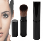 Trade Shop Traesio-pennello Fard Acciaio Richiudibile Retraibile Morbido Trucco Makeup Cipria Blush -