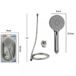 Cleafe-kit Doccetta Doccino Soffione Doccia Bagno Rotondo Con Laccio 1,8mt Staffa 69348 -