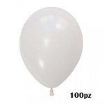 Trade Shop Traesio-set 100 Pezzi Palloncini Colore Bianco Feste Compleanni Party Bambini -