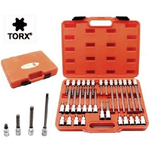 Trade Shop Traesio-set Di Chiavi A Bussola Da 1/2 Con Inserti Torx 32 Pezzi Corti E Lunghi -