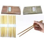 Trade Shop Traesio-set 10 Coppie Di Bacchette Legno Disegni Bamboo Giapponesi Cinesi Sushi Cibo -