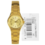 Casio-orologio Da Polso Casio Ltp-1130n-9brdf Analogico Quad Dorato Acciaio Oro -