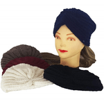 Trade Shop Traesio-turbante Lana Annodata Cappello Fascia Elastica Retro Ferma Capelli Accessori -