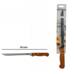 Trade Shop Traesio-coltello Per Prosciutto Taglio Cucina Acciaio Manico Legno 34.5 Cm -