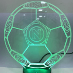 Trade Shop Traesio-lampada Da Tavolo A Batterie Usb Pallone Calcio Con Stemma Logo Napoli Calcio -