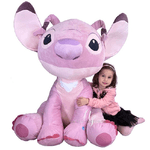 Trade Shop Traesio-morbido Peluche Parlante Da 100 Cm Colore Rosa Pupazzo Per Bambini Lilo & Stitch -