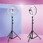 Trade Shop Traesio-luce Anello Professionale Dimmerabile Led Foto Treppiede Illuminazione Tiktok -