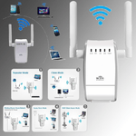 Trade Shop Traesio-amplificatore Segnale Router 300mbps 2.4ghz Wps Wi-fi Extender B/g/n Ap 802.11n -