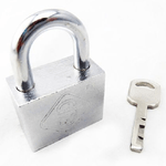 Trade Shop Traesio-lucchetto Ad Arco Antifurto In Acciaio Sicurezza Catenaccio 3 Chiavi 50mm -