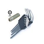 Trade Shop Traesio-chiavini In Acciaio Torx Set 9 Pezzi Da T10 A T50 Professionale Con Custodia -