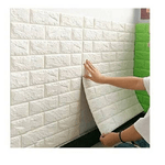 Trade Shop Traesio-set 3 Pannelli Muro 3d Adesivo Parete Piastrelle Mattonelle Bianco Pannello -