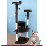 Trade Shop Traesio-tiragraffi Per Gatti Albero Parco Giochi Tira Graffi A Colonna Gatto H155 Cm -