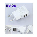 Trade Shop Traesio-spina Usb 5v 2a Caricatore Adattatore Caricabatteria Universale 2 Porta Usb -