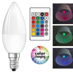 Trade Shop Traesio-lampadina Led Rgb Bulbo E14 Da 4,5w 2700k 250 Lumen Cambio Colore E Telecomando -