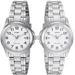 Casio-orologio Da Polso Casio Ltp-1215a-7b Analogico Donna Acciaio Data Q Bianco -