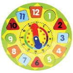 Trade Shop Traesio-puzzle Orologio Giocattolo Per Bambini In Legno Gioco Educativo Con Numeri 30cm -