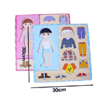 Trade Shop Traesio-gioco Puzzle In Legno Creativo Vestire Vestiti Bambino Bambina -