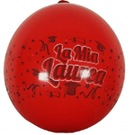 Trade Shop Traesio-set 12 Pezzi Palloncini Palloncino Scritta La Mia Laurea Rosso Festoni Festa -