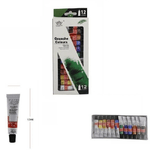 Trade Shop Traesio-set Di 12 Tempere Gouache Per Pittura Artistica In Tubetti Colori Da 12ml Scuola -