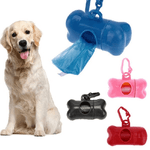 Trade Shop Traesio-dispenser Porta Sacchetti Per Cani + 3 Rotoli Sacchetto Raccogli Feci Animali -