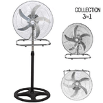 Trade Shop Traesio-ventilatore 3in1 Piantana Da Tavolo Parete 3 Velocita Oscillazione 50w Pale 50cm -