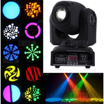 Trade Shop Traesio-mini Moving Head Led Spot 30w Cree Gobos Dmx Sound Dj Effetti Luce Disco Party -