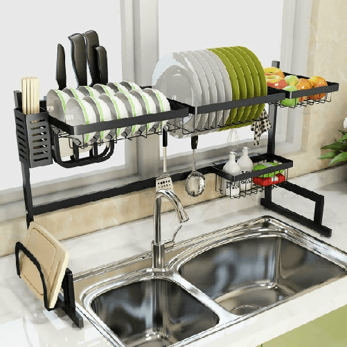Trade Shop Traesio-organizer Organizzatore Cucina Scolapiatti Scaffale Appoggio Ripiani 920 Mm -