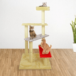 Trade Shop Traesio-palestra Tiragraffi Per Gatti Gatto A Scala Con Colonne In Sisal 144 Cm -