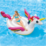 Trade Shop Traesio-unicorno Gonfiabile Gigante Isola Materassino Mare Piscina 287 X 193 X 165 Cm -